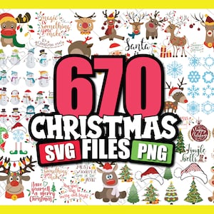 Christmas Bundle svg, Frohe Weihnachten svg, Weihnachtslichter svg, Weihnachts svg, Schneemann svg, Weihnachts-LKW svg Für Cricut Silhouette