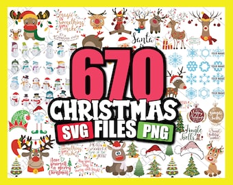 Christmas Bundle svg, Merry Christmas svg, Christmas lights svg, christmas svg, snowman svg, Christmas Truck svg For Cricut Silhouette