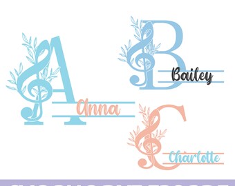 Split Monogram SVG | Monogram Font SVG | monogram svg | svg Fonts | Alphabet | engraving | monogram svg files for Cricut Silhouette