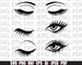 Eyelashes SVG File, Makeup SVG File, eye svg, woman svg, eyebrow svg, eyelashes cut files, dxf, png, eps, jepg, pdf 