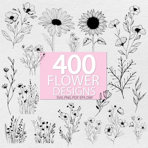 SVG de flores, paquete de flores SVG, SVG botánico, SVG floral / rama SVG, SVG de hojas, paquete de SVG botánico de hojas florales