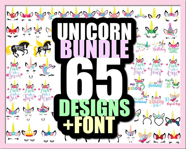 Download Unicorn Svg Unicorn Bundle Svg Unicorn Birthday Svg Unicorn Etsy PSD Mockup Templates