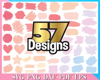 Paint brush strokes svg, Keychain svg, Keychain bundle svg, Keychain pattern svg, paint brush stroke files for Cricut and silhouette studio.