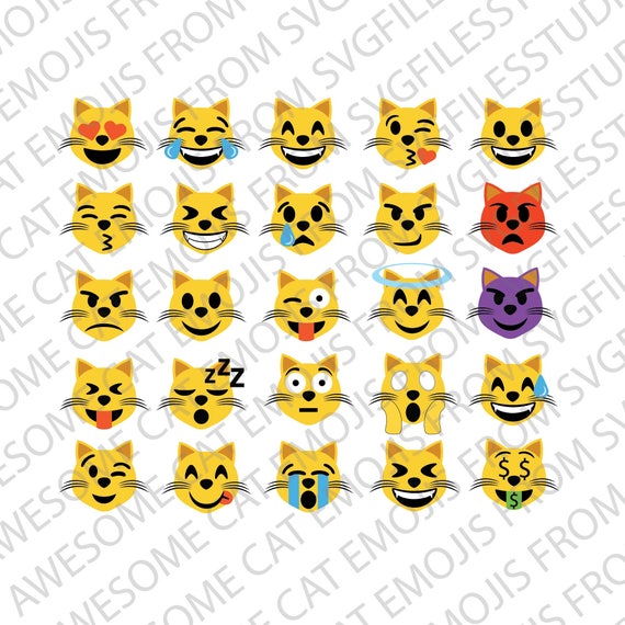 Download 25 Svg Emoji Svg Bundle Svg Emoji Bundle Svg Cat Svg Etsy PSD Mockup Templates