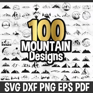 Mountains SVG, Mountain Bundle svg, Forest Svg, Adventure svg, Outdoor svg, Landscape svg, Svg files for Cricut silhouette studio