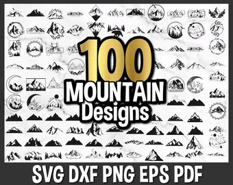 Mountains SVG, Mountain Bundle svg, Forest Svg, Adventure svg, Outdoor svg, Landscape svg, Svg files for Cricut silhouette studio