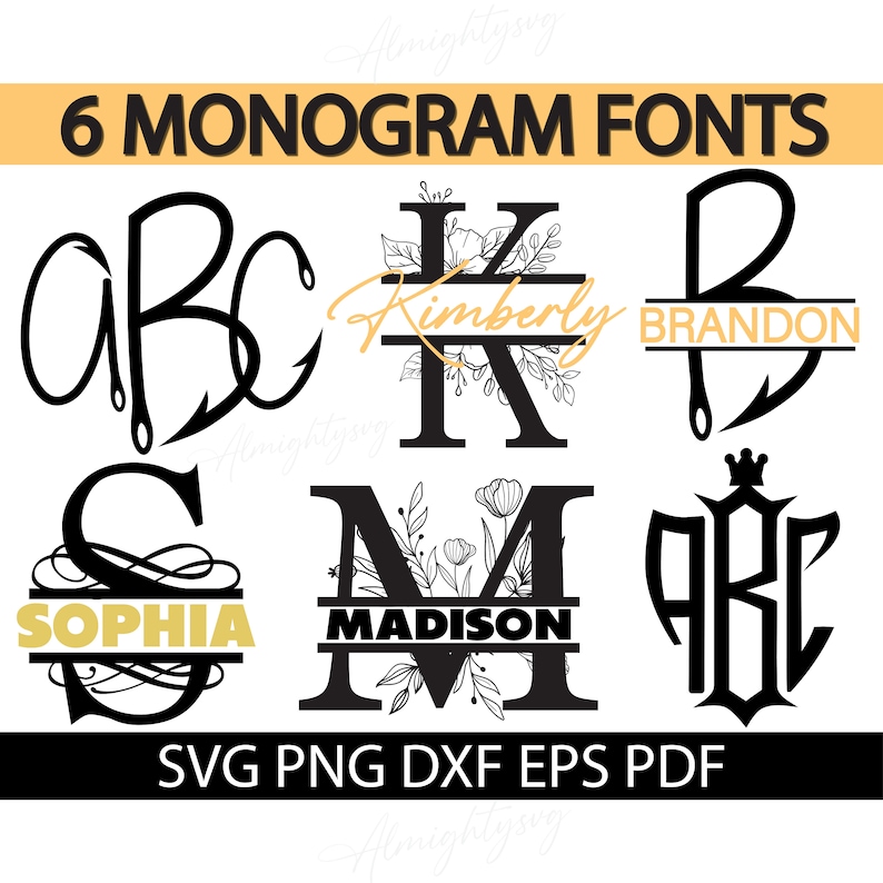Monogram Bundle SVG | Monogram Letters Svg | Monogram Alphabet ...