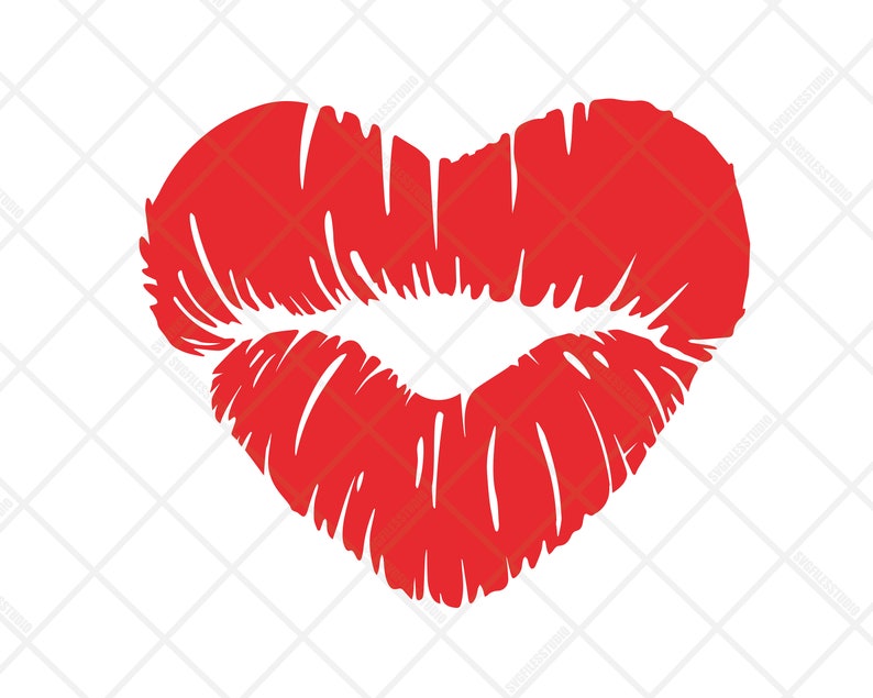 May include: A red heart-shaped lipstick kiss mark.