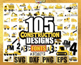 Construction svg, Trucks svg, Construction bundle svg, digger svg, Dump Truck Svg, Heavy Equipment Svg file for Cricut and silhouette studio