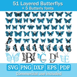 Schmetterling SVG, 3D Schmetterling SVG-Dateien, Schmetterling Bundle SVG, Schmetterling Vorlage SVG-Dateien für Cricut und Silhouette Studio.