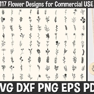 117 Botanical Svg Bundle | Floral svg | Flower Svg svg files for Cricut and silhouette studio.