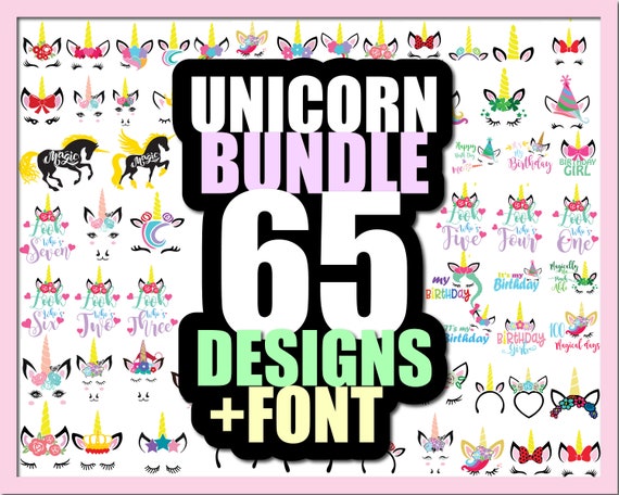Download 65 Unicorn Svg Unicorn Bundle Svg Unicorn Birthday Svg Etsy