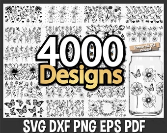Coffee glass wrap svg, can glass wrap svg, 16oz glass can svg, coffee Glass can Svg bundle, svg files for Cricut