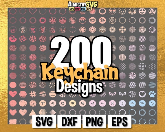 Keychain SVG, Keychain bundle SVG, Paint brush strokes svg, Keychain pattern svg files for Cricut and silhouette studio.