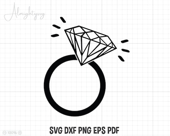 Wedding svg Diamond engagement ring svg Diamond ring svg engagement ring svg Diamond Wedding Ring SVG Diamond svg Cut Files for Cricut