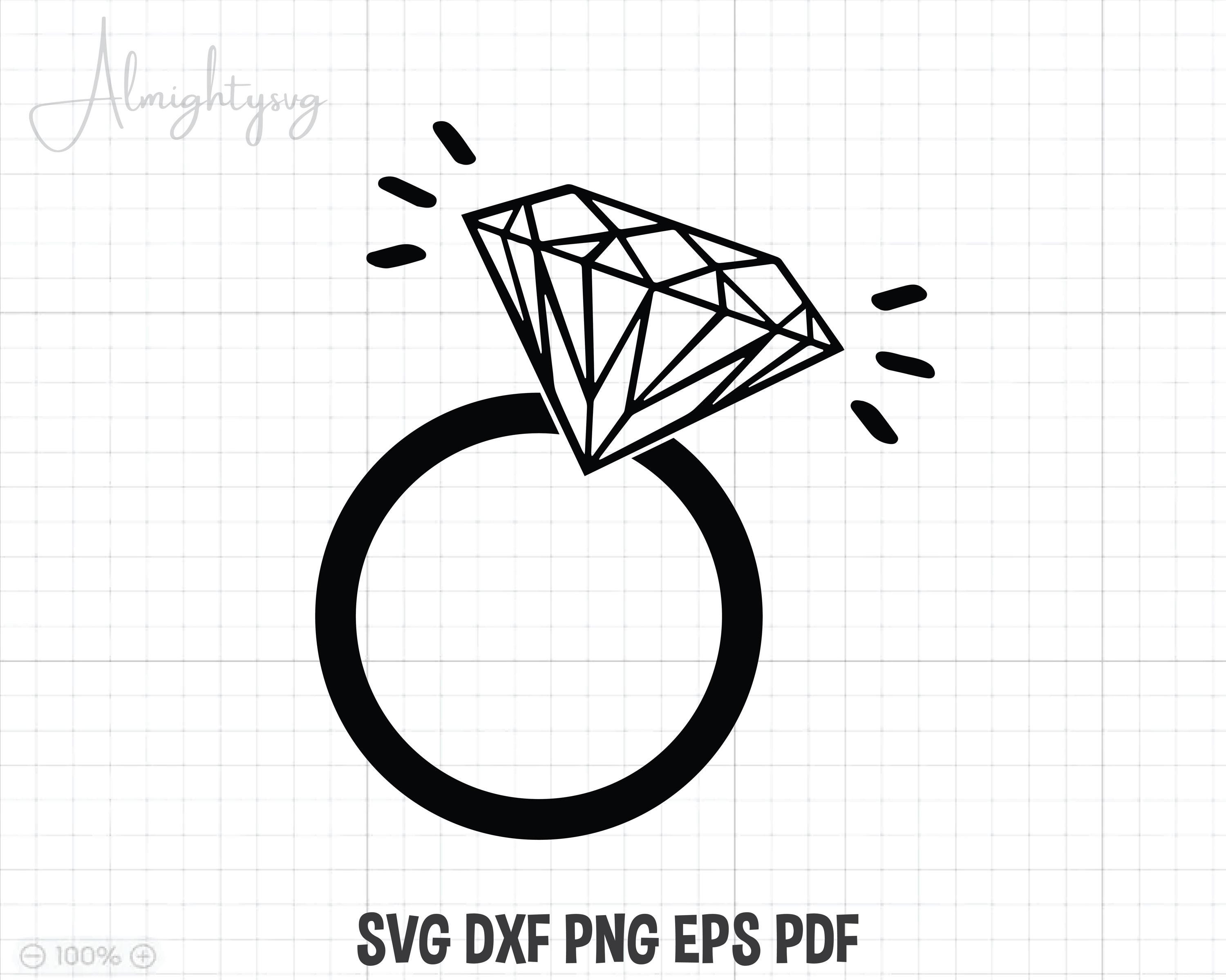 Wedding Svg Diamond Engagement Ring Svg Diamond Ring Svg Engagement ...