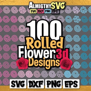 Rolled flower SVG, paper flower SVG, Paper flower bundle svg, svg files for Cricut and silhouette studio.