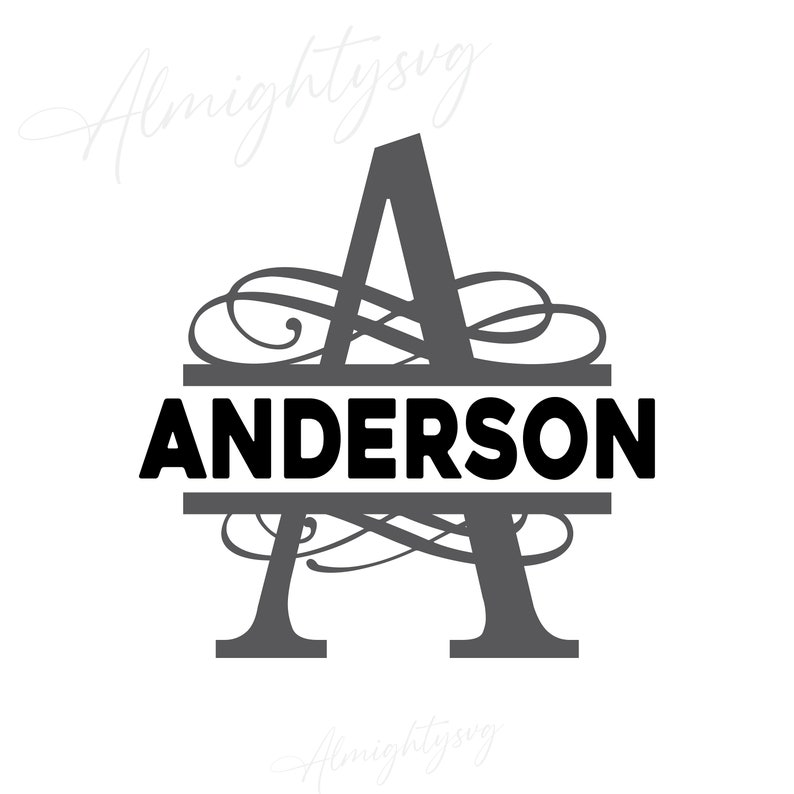 Split Monogram SVG | Monogram Font SVG | Monogram Svg | Svg Fonts ...