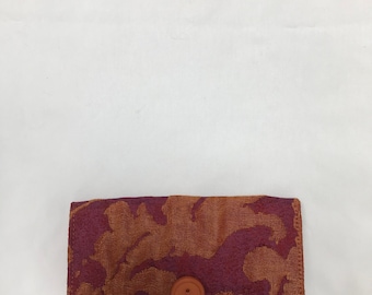 Checkbook Cover, Purple and Rust Checkbook