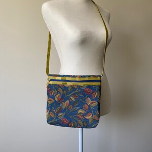 Crossbody Bag, Blue Print Shoulder Bag