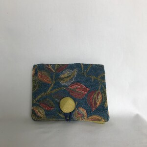 Billetera pequeña, billetera, billetera con estampado azul