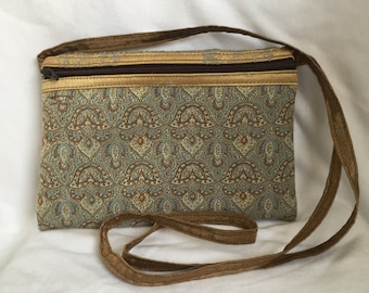 Travel Bag. Little Bag, for Travel or Around Town,  Wearable, cross body style for carrying just the essentials.