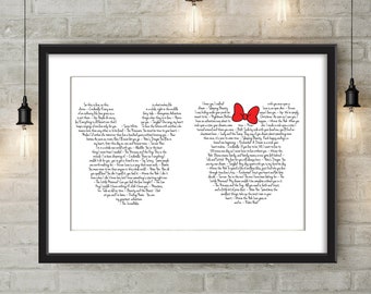 DISNEY LOVE QUOTES - Disney Wall Art -  Disney Christmas Gift - Disney Anniversary - Disney Wedding - Disney Birthday Gift -Home Decor