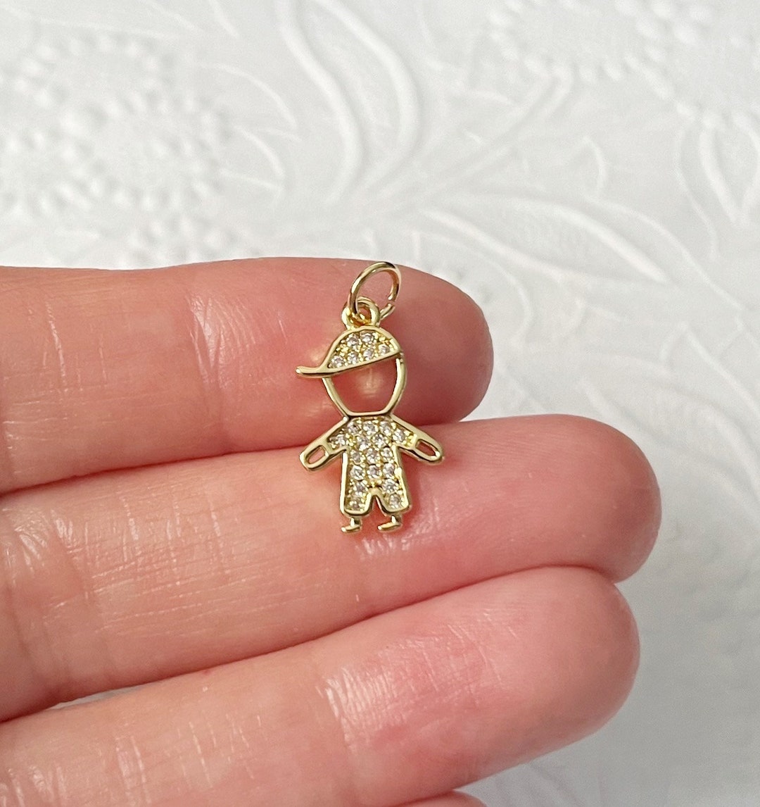 Little Boy Charm Necklace Bracelet Son Cute Gift for Mom Etsy