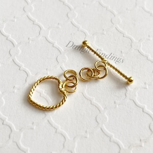 Lobster Clasp, Gold Plated, Heart, Twisted, Elegant, Fancy, Small, DIY Jewelry Making, Delicate, Dainty, Findings, Necklace, Bracelet, 12mm