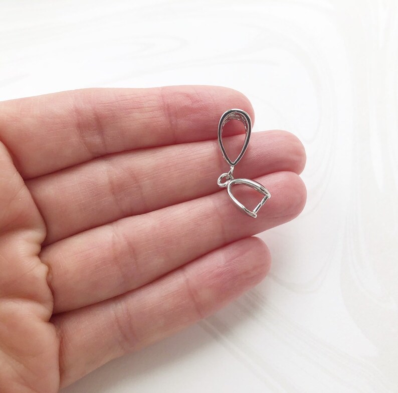 10 Pinch Bails Silver Filigree Bails Ice Pick Bails Fancy Etsy