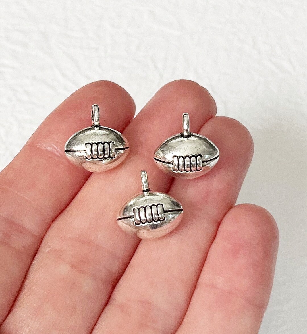 10 Football Charms, Jewelry, Crafts, Player, Sports, Team, 3D, Game