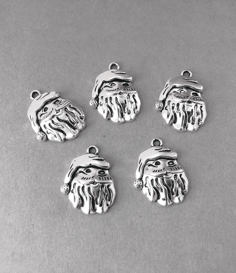 10 x Tibetan Silver SNOWMAN WITH HAT CHRISTMAS 25mm Charms Pendants Beads