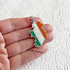 Ireland Pendant, Stainless, Country, Irish, Jewelry, Men’s, Women’s, Gift, Necklace, Emerald Isle, Flag, Map, STA021