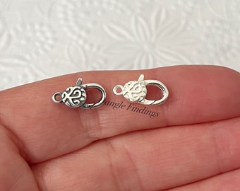 Elegant Sterling Silver Lobster Clasp for DIY Bracelets and Necklaces, 13mm, CLSPB020