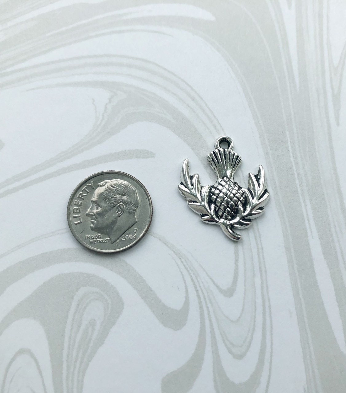 10 Scottish Charms Scottish Thistle Flower Scotland Emblem Etsy