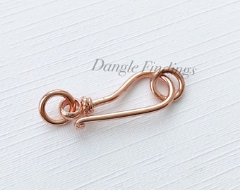 Elegant Rose Gold Plated Hook Clasp for DIY Necklace and Bracelet Jewelry Making, 18.5mm, BALI047