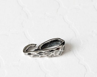 Rustic Slide Bail, Hammered, Necklace, Pendant, Textured, Antique Silver, Small, Jewelry Making, 12mm, CLSPB039