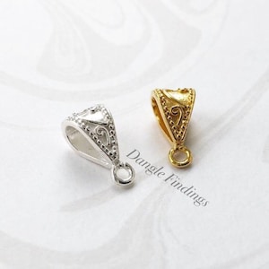 Sterling Silver Bail, Slide, Fancy, Ornate, DIY Findings, Jewelry Making, BALI036