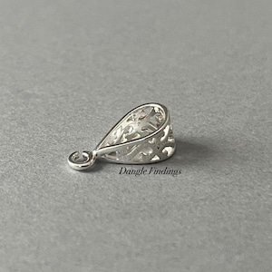 Large Filigree Bail, Silver, Fancy, DIY, Necklace, Slide, Pendant, Anti-Tarnish, Jewelry Making, Findings, CLSPB038
