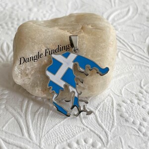 Greece Pendant, Stainless, Necklace, Jewelry, Gift, Greek, Flag, Country, Men’s, Women’s, 30mm, STA041
