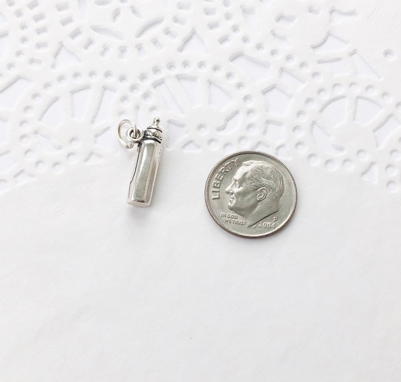 Sterling Silver 3D Baby Bottle Charm