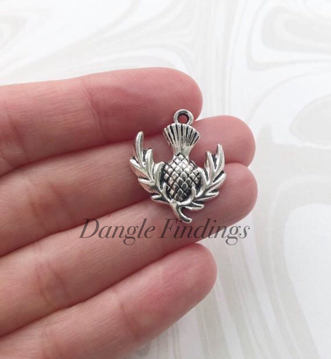10 Scottish Charms Scottish Thistle Flower Scotland Emblem Etsy
