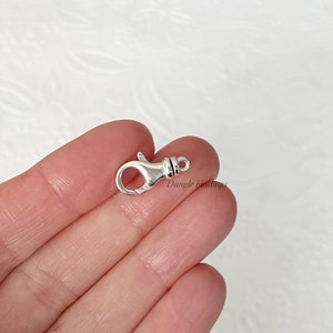 Sterling Silver Swivel Lobster Clasp for DIY Jewelry Making, 15.7mm, CLSPB019