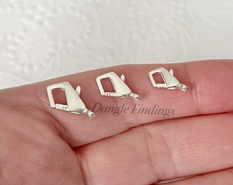 Sterling Silver Diamond Shaped Lobster Clasp Findings for DIY Jewelry Making, 11mm, 13mm,15mm, CLSPB031