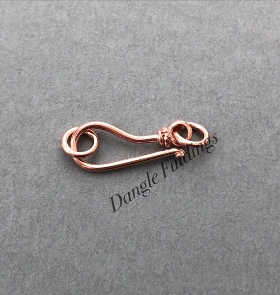 Dainty Rose Gold Plated Hook Clasp for Delicate Necklaces or Bracelets,  18.5mm, BALI047 -  Canada
