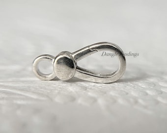 Lobster Clasp, Sterling Silver, Hook, Findings, Necklace, Bracelet, Quick Release, Push Gate, 16mm, CLSPB035