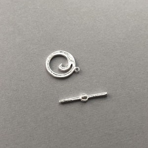 Toggle Clasp, Sterling Silver, Spiral, Swirl, Necklace, Bracelet, DIY ...