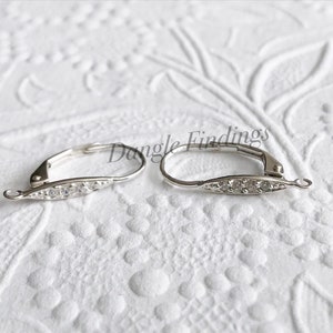 Silver Earrings, Earwires, Leverback, Elegant, DIY, Jewelry