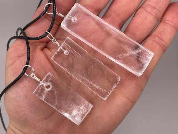 Selenite 2024 necklace etsy