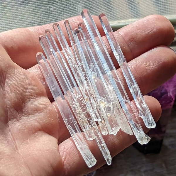 AAA - Zingende Lemurische Colombiaanse kwartskristallen toverstokken || Colombiaans kwartskristal || Lemurische zaadkristallen || Kies jouw maat!!